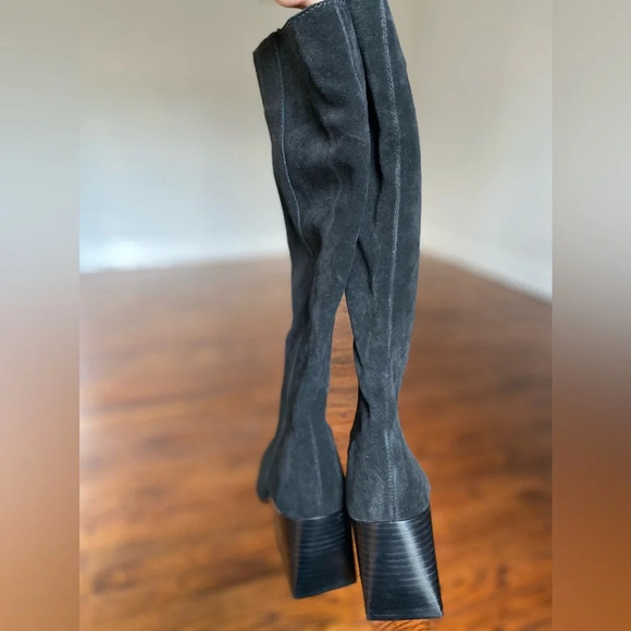 Blondo Knee Boots Waterproof Cow Suede Quiet Luxury Streetwear Date Night Y2K - Picture 4 of 12